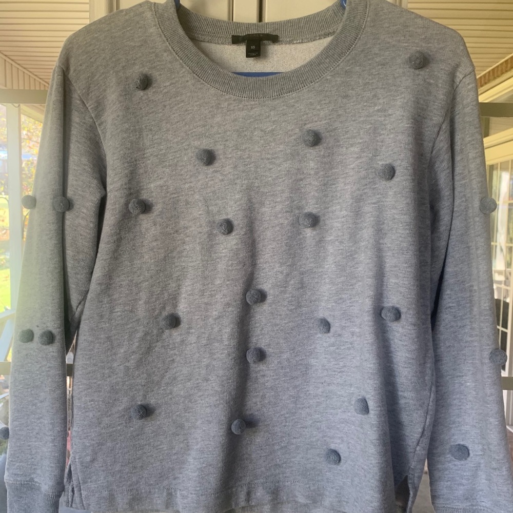 JCrew sweatshirt with poms